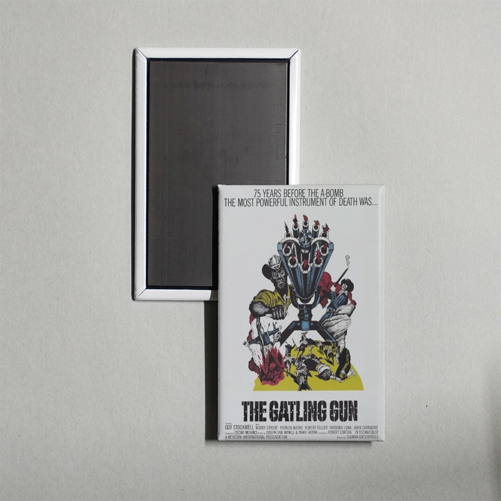 The Gatling Gun Mini Movie Fridge Magnet