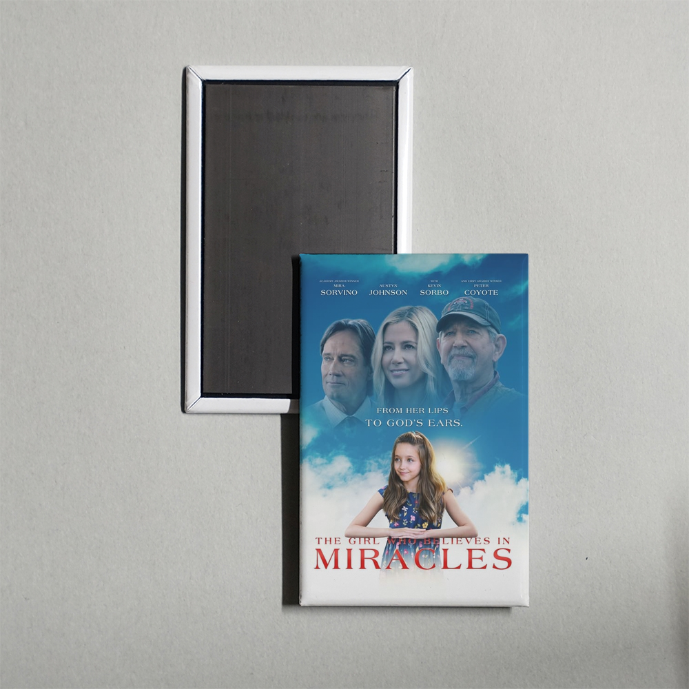 The Girl Who Believes in Miracles Mini Movie Fridge Magnet