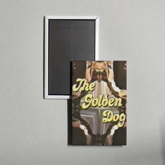 The Golden Dog Mini Movie Fridge Magnet