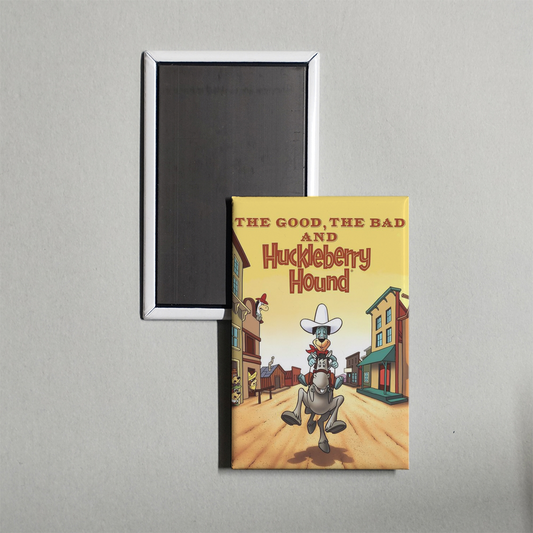 The Good, the Bad and Huckleberry Hound Mini Movie Fridge Magnet