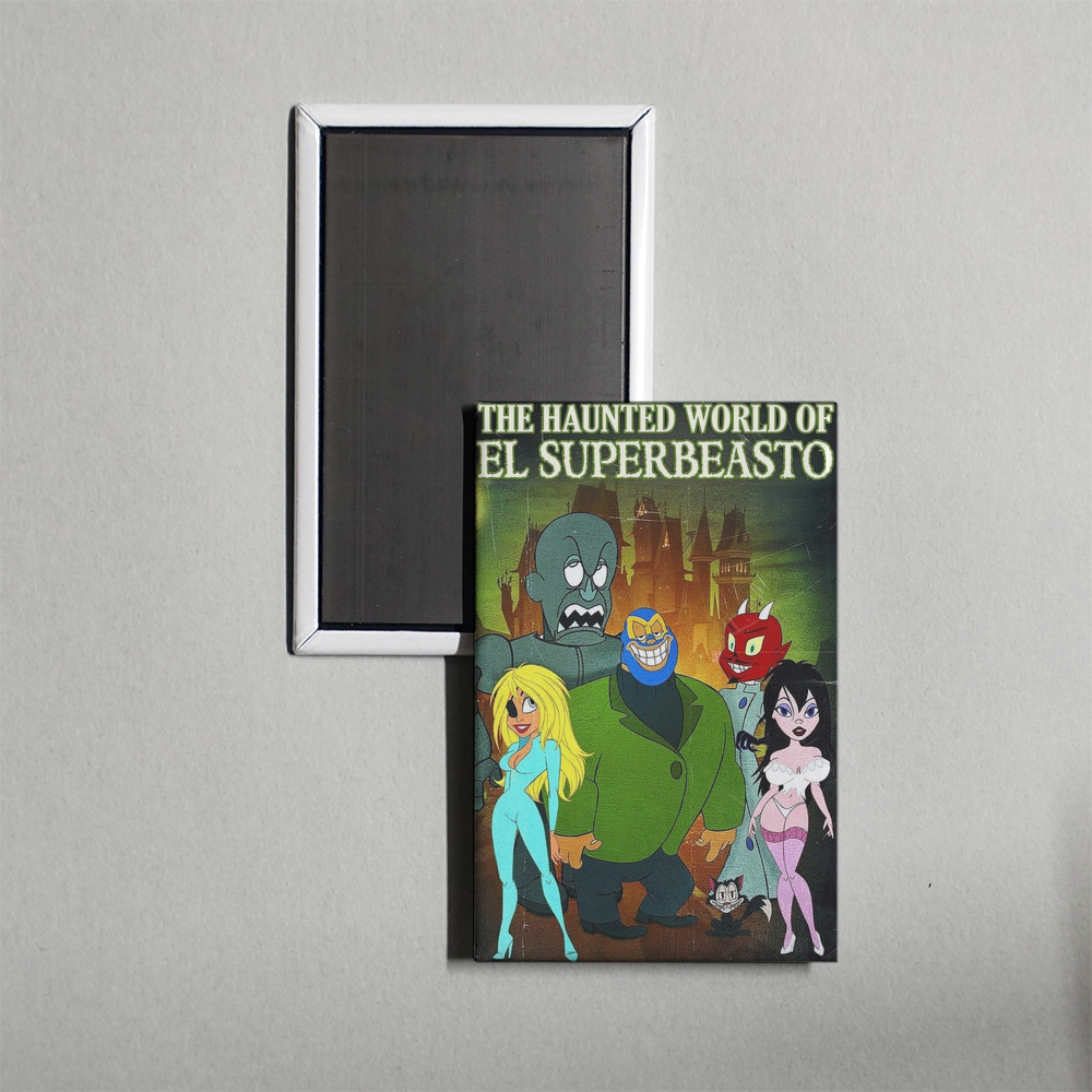 The Haunted World of El Superbeasto Mini Movie Fridge Magnet