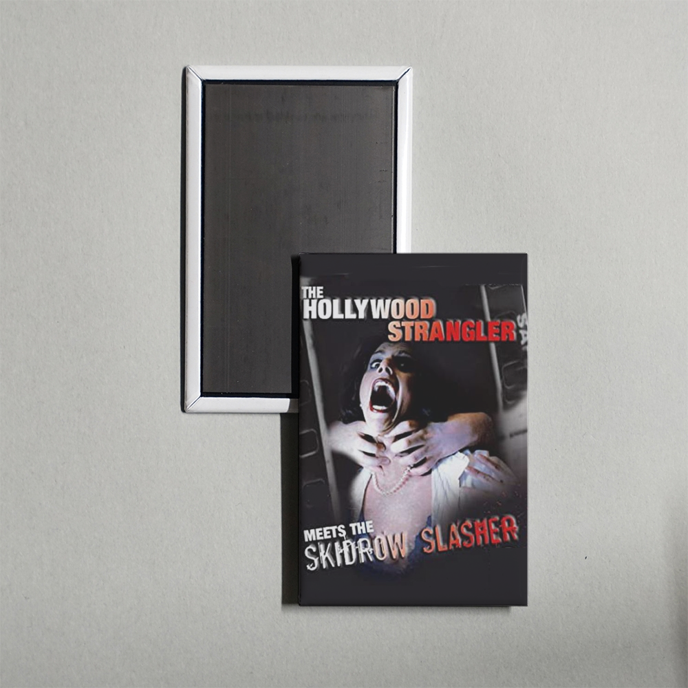 The Hollywood Strangler Meets the Skid Row Slasher Mini Movie Fridge Magnet