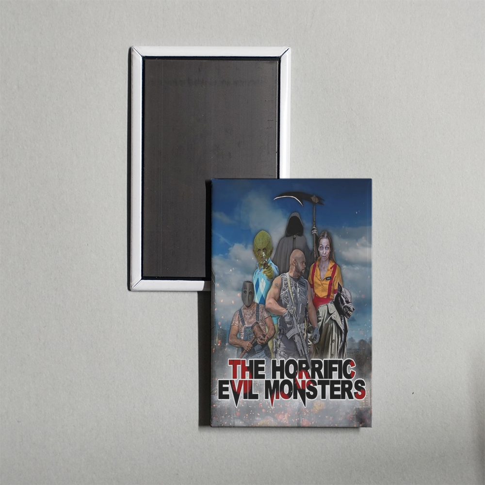 The Horrific Evil Monsters Mini Movie Fridge Magnet