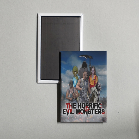 The Horrific Evil Monsters Mini Movie Fridge Magnet