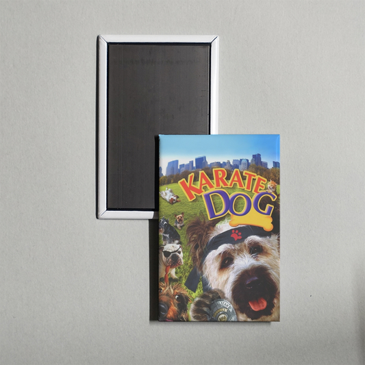 The Karate Dog Mini Movie Fridge Magnet