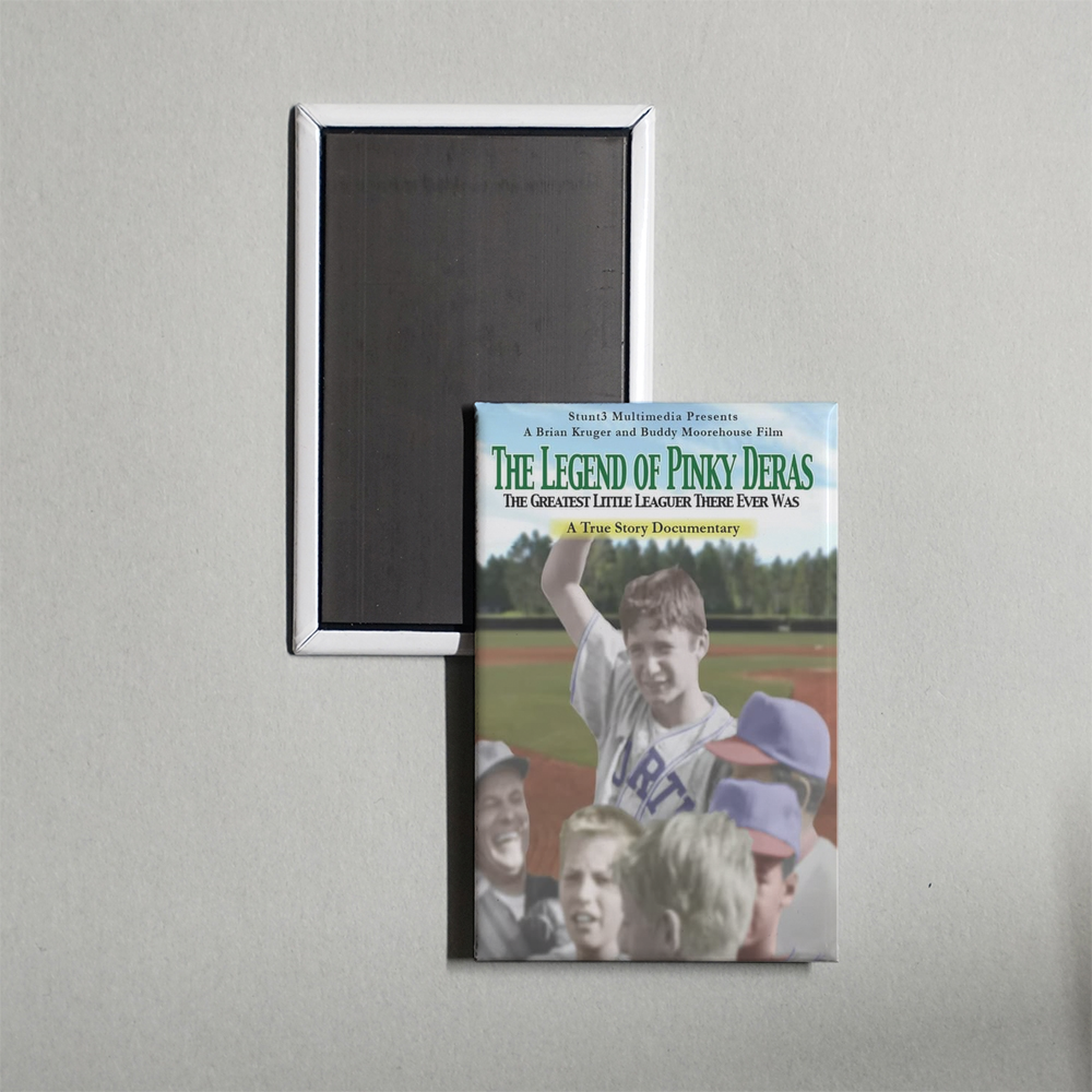 The Legend of Pinky Deras The Greatest Little-Leaguer There Ever Was Mini Movie Fridge Magnet