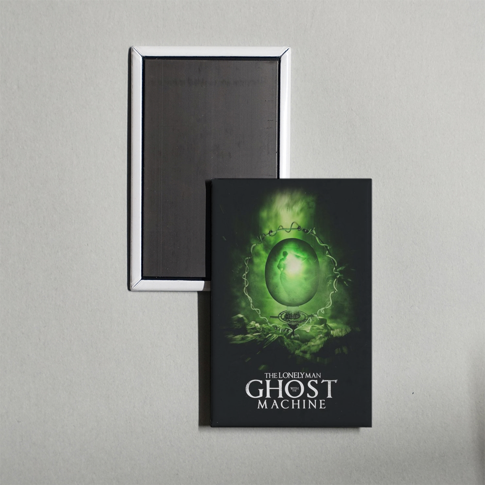 The Lonely Man with the Ghost Machine Mini Movie Fridge Magnet