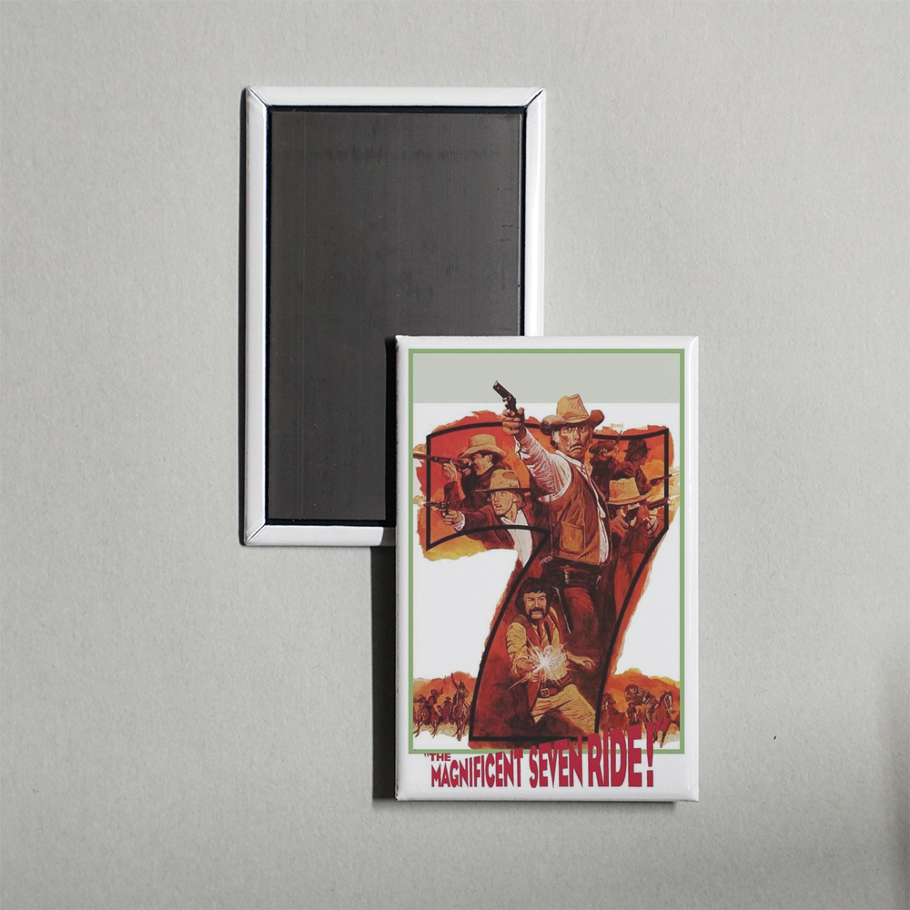 The Magnificent Seven Ride! Mini Movie Fridge Magnet