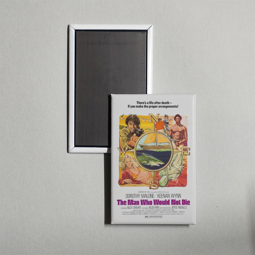 The Man Who Would Not Die Mini Movie Fridge Magnet