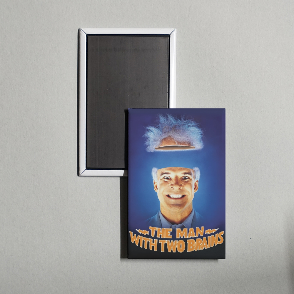 The Man with Two Brains Mini Movie Fridge Magnet