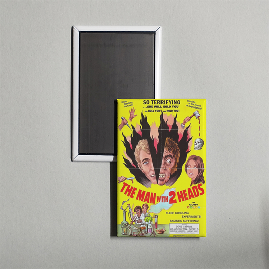 The Man with Two Heads Mini Movie Fridge Magnet