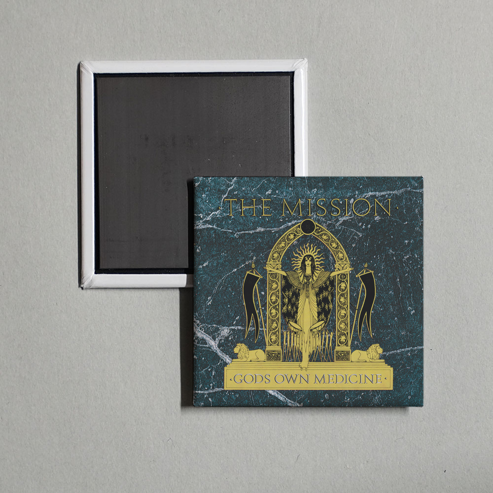 The Mission - Gods Own Medicine Album Cover Fridge Magnet