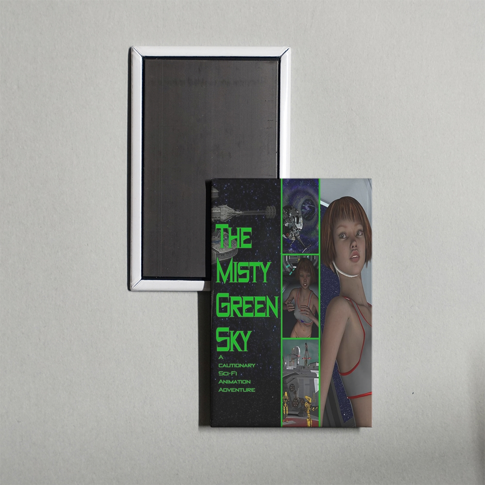 The Misty Green Sky Mini Movie Fridge Magnet