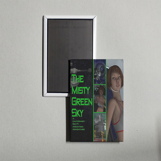 The Misty Green Sky Mini Movie Fridge Magnet