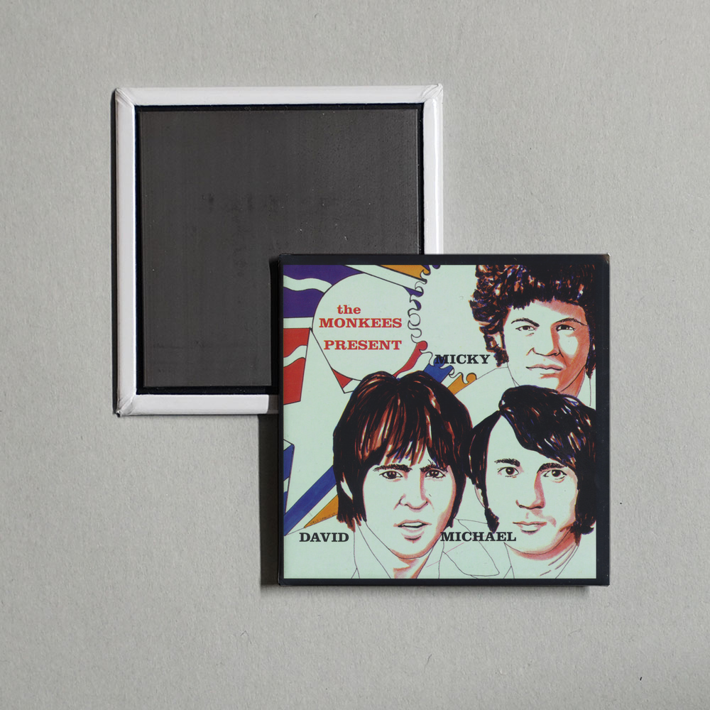 The Monkees - The Monkees Present Micky, David & Michael Album Cover Fridge Magnet