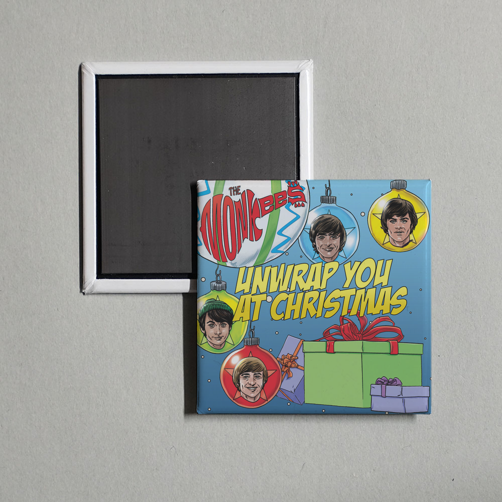The Monkees - Unwrap You at Christmas Album Cover Fridge Magnet