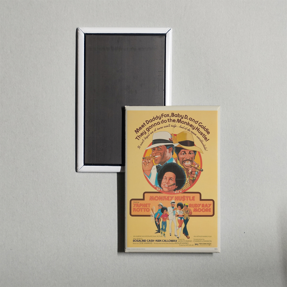 The Monkey Hustle Mini Movie Fridge Magnet