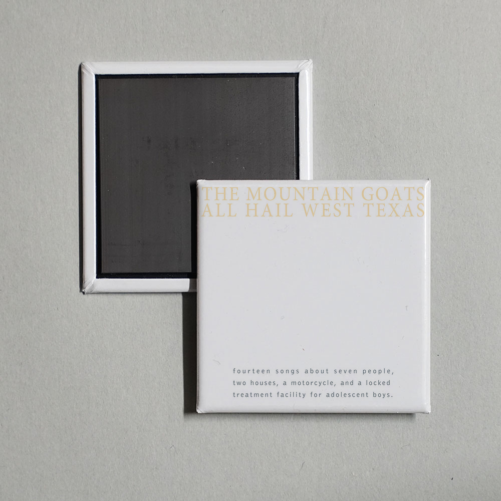 The Mountain Goats - All Hail West Texas (Remastered) Album Cover Fridge Magnet