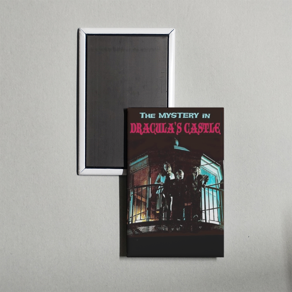 The Mystery in Dracula's Castle Mini Movie Fridge Magnet