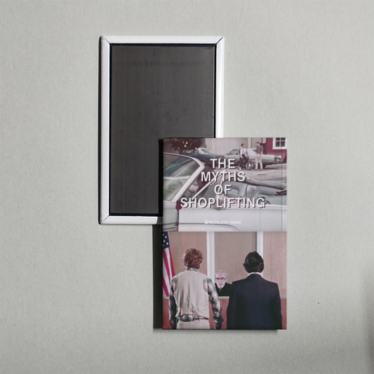 The Myths of Shoplifting Mini Movie Fridge Magnet
