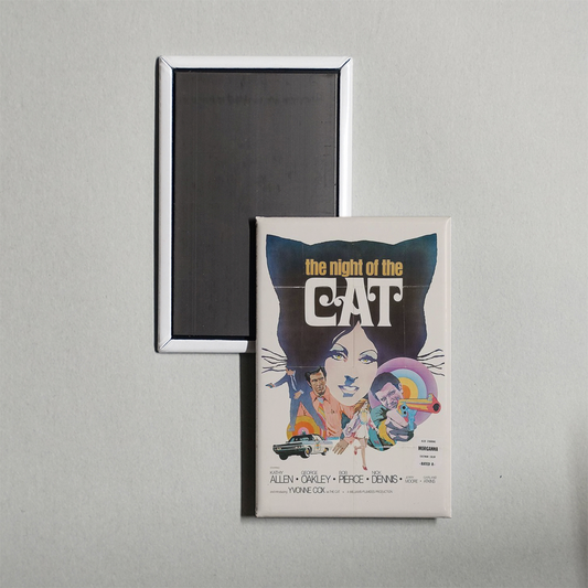 The Night of the Cat Mini Movie Fridge Magnet