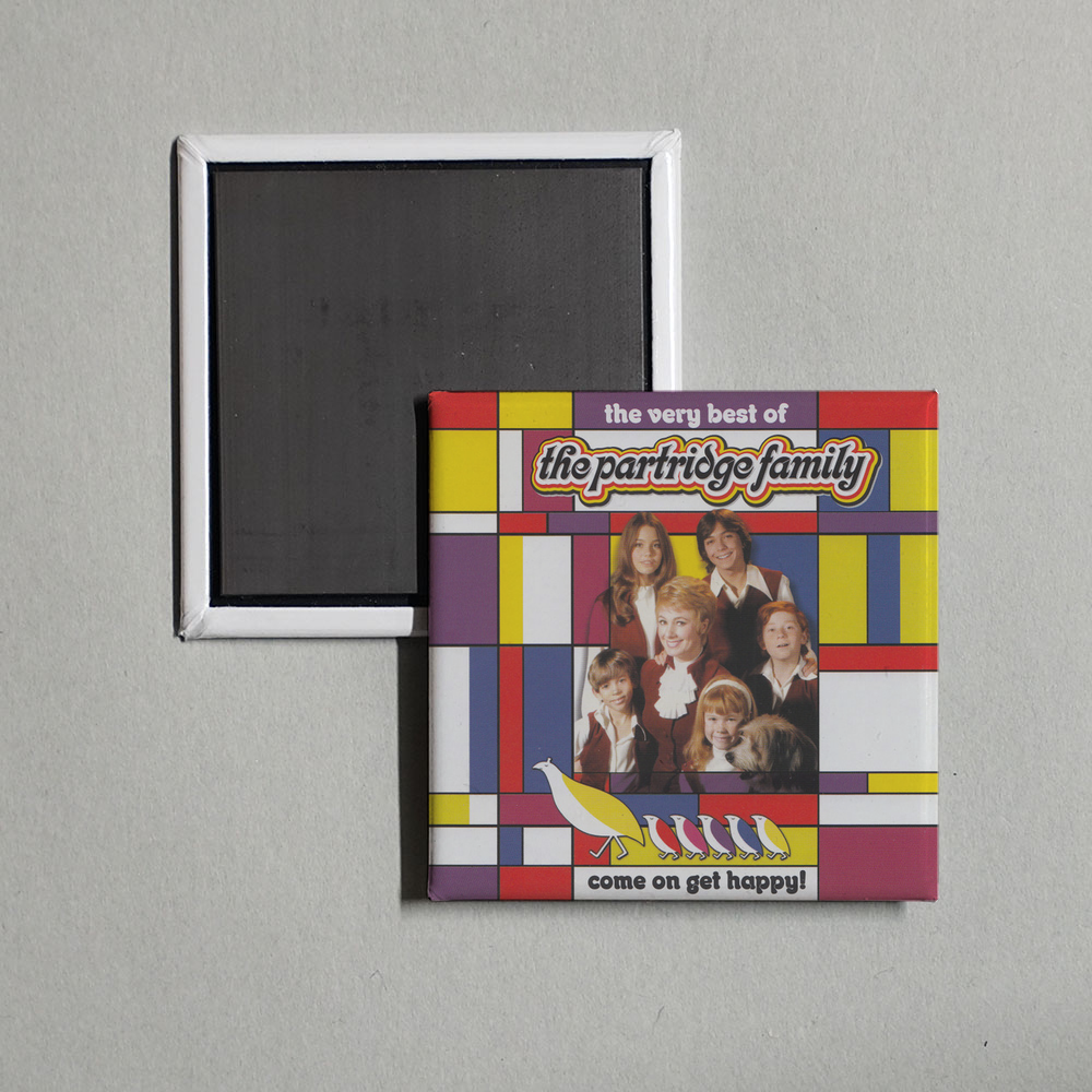 The Partridge Family - Come On Get Happy! The Very Best Of The Partridge Family Album Cover Fridge Magnet