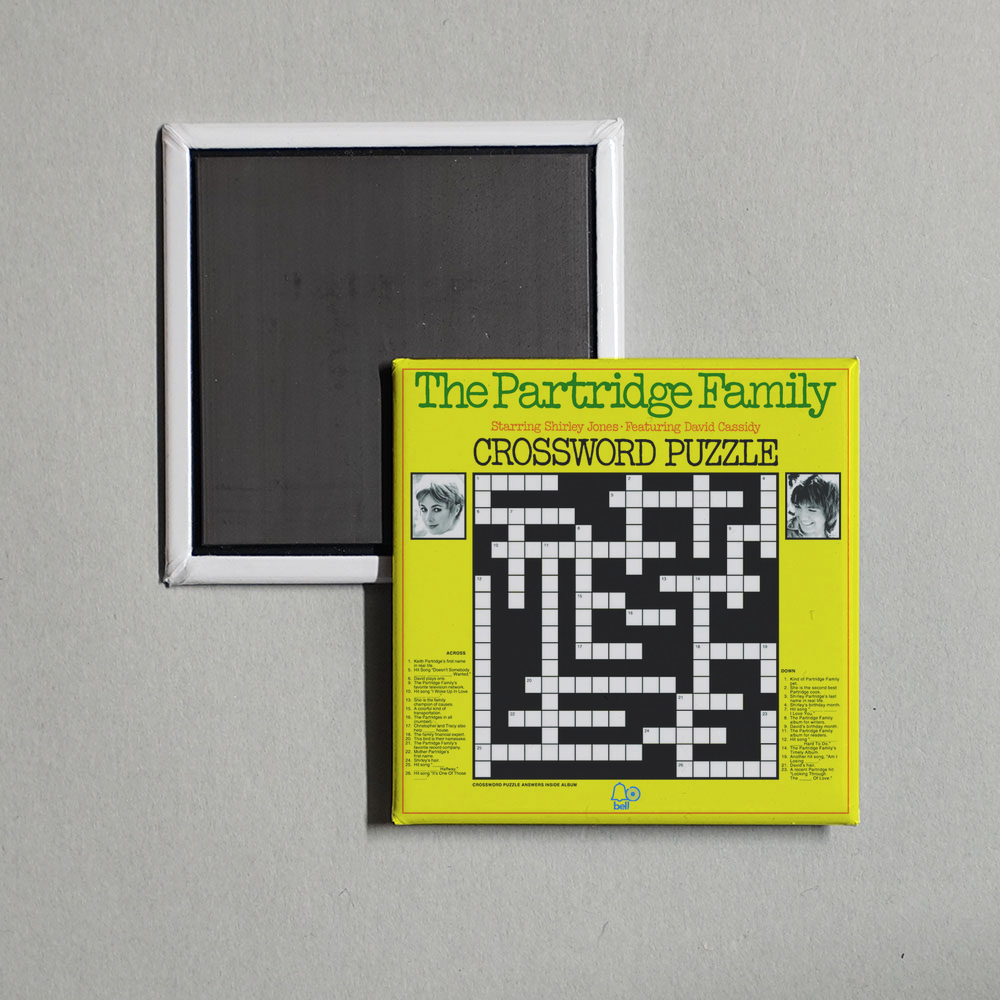 The Partridge Family - Crossword Puzzle Album Cover Fridge Magnet