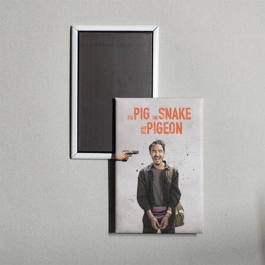 The Pig, the Snake and the Pigeon Mini Movie Fridge Magnet