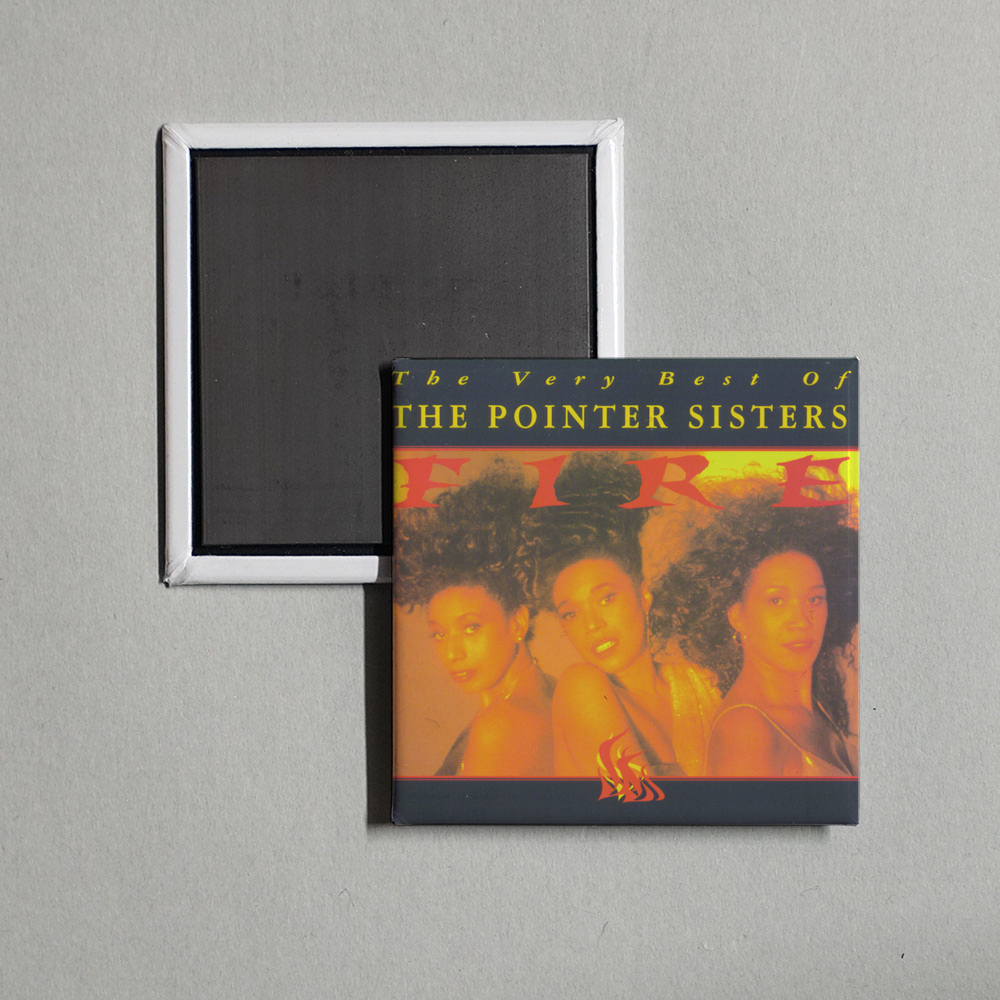 The Pointer Sisters - Fire! The Very Best of The Pointer Sisters Album Cover Fridge Magnet