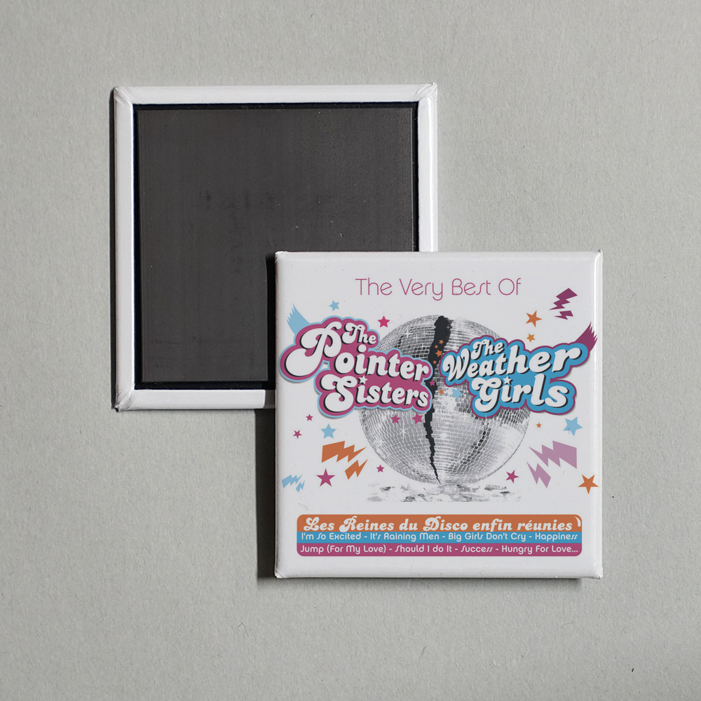 The Pointer Sisters - The Very Best Of The Pointer Sisters & The Weather Girls Album Cover Fridge Magnet