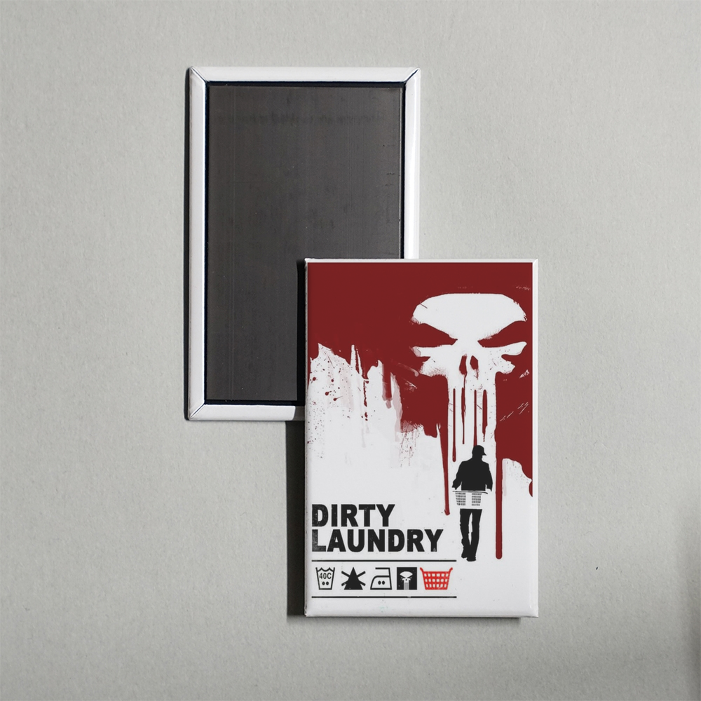 The Punisher Dirty Laundry Mini Movie Fridge Magnet