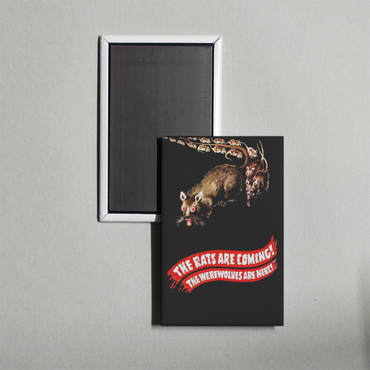 The Rats Are Coming! The Werewolves Are Here! Mini Movie Fridge Magnet