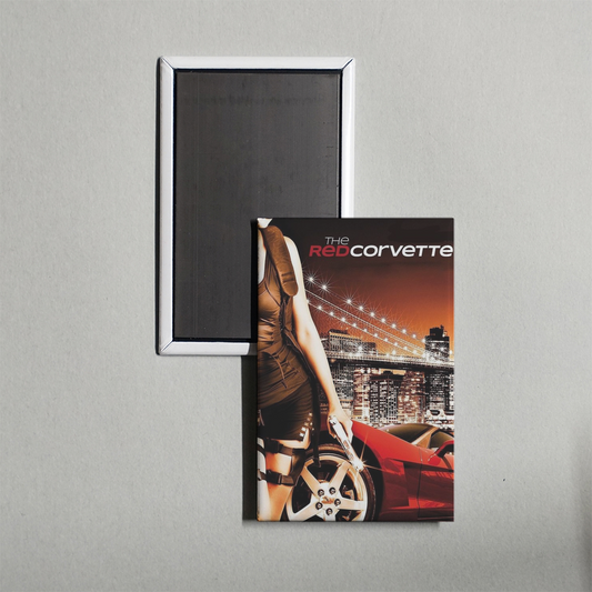 The Red Corvette Mini Movie Fridge Magnet