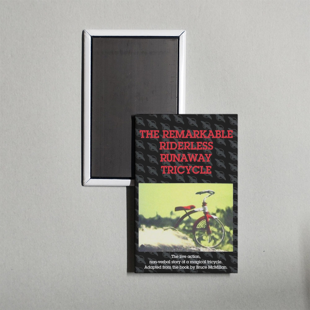 The Remarkable Riderless Runaway Tricycle Mini Movie Fridge Magnet