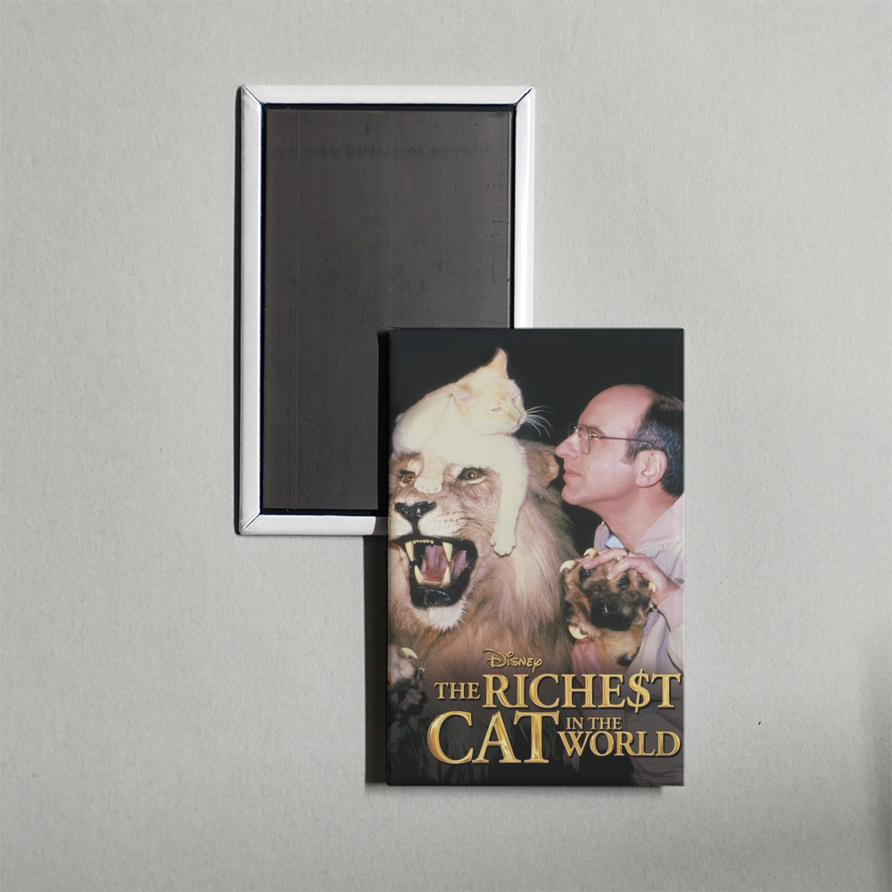 The Richest Cat in the World Mini Movie Fridge Magnet