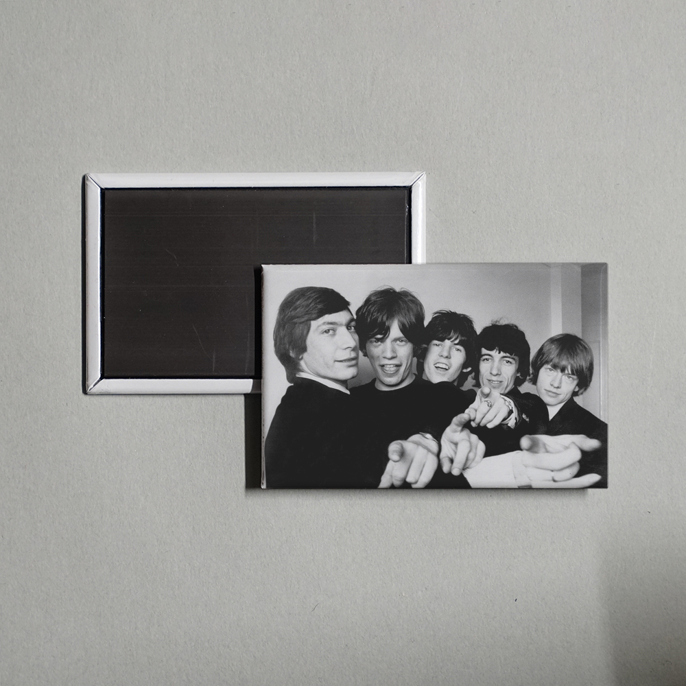 The Rolling Stones Black & White Fridge Magnet