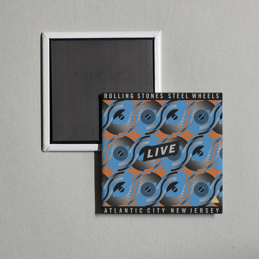 The Rolling Stones Steel Wheels - Live Atlantic City Alt Album Cover Fridge Magnet