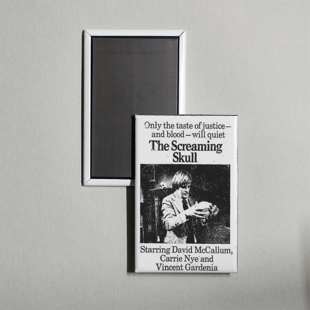 The Screaming Skull Mini Movie Fridge Magnet