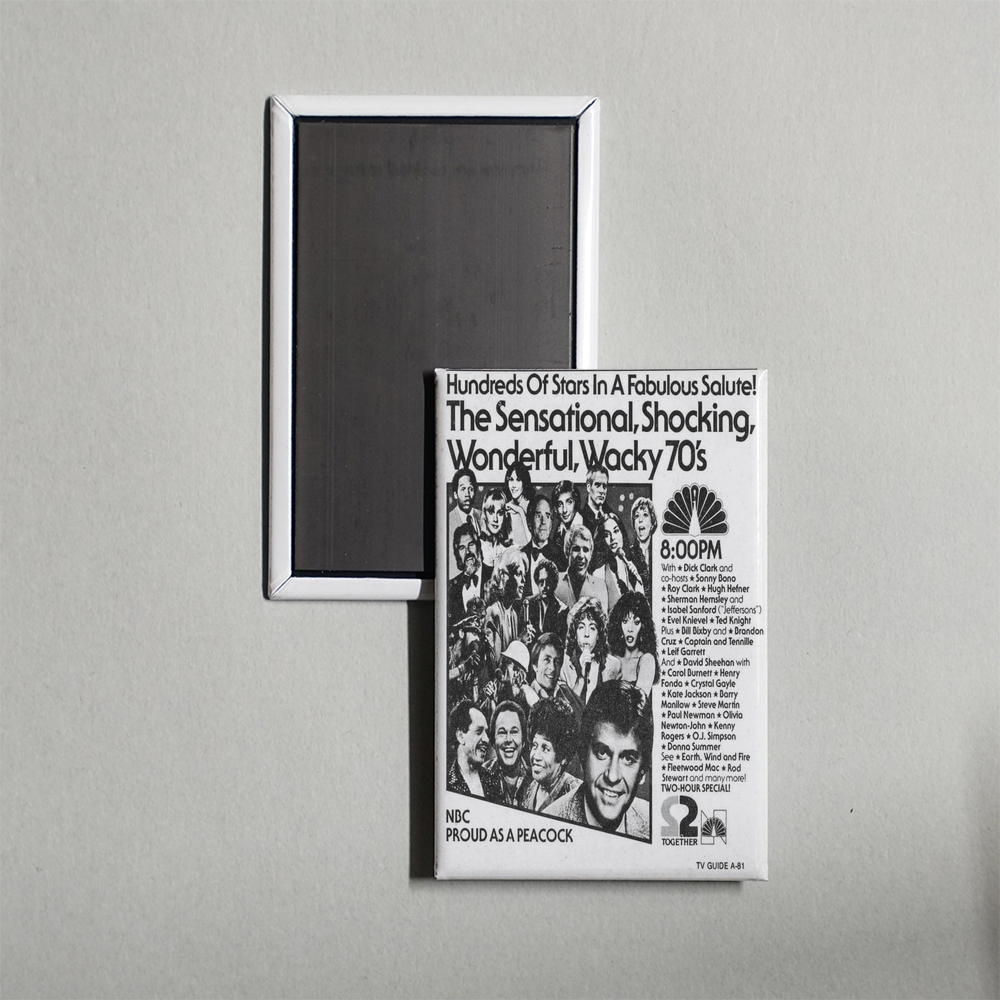 The Sensational Shocking Wonderful Wacky 70's Mini Movie Fridge Magnet