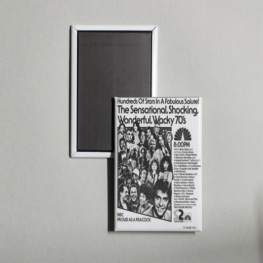 The Sensational Shocking Wonderful Wacky 70's Mini Movie Fridge Magnet