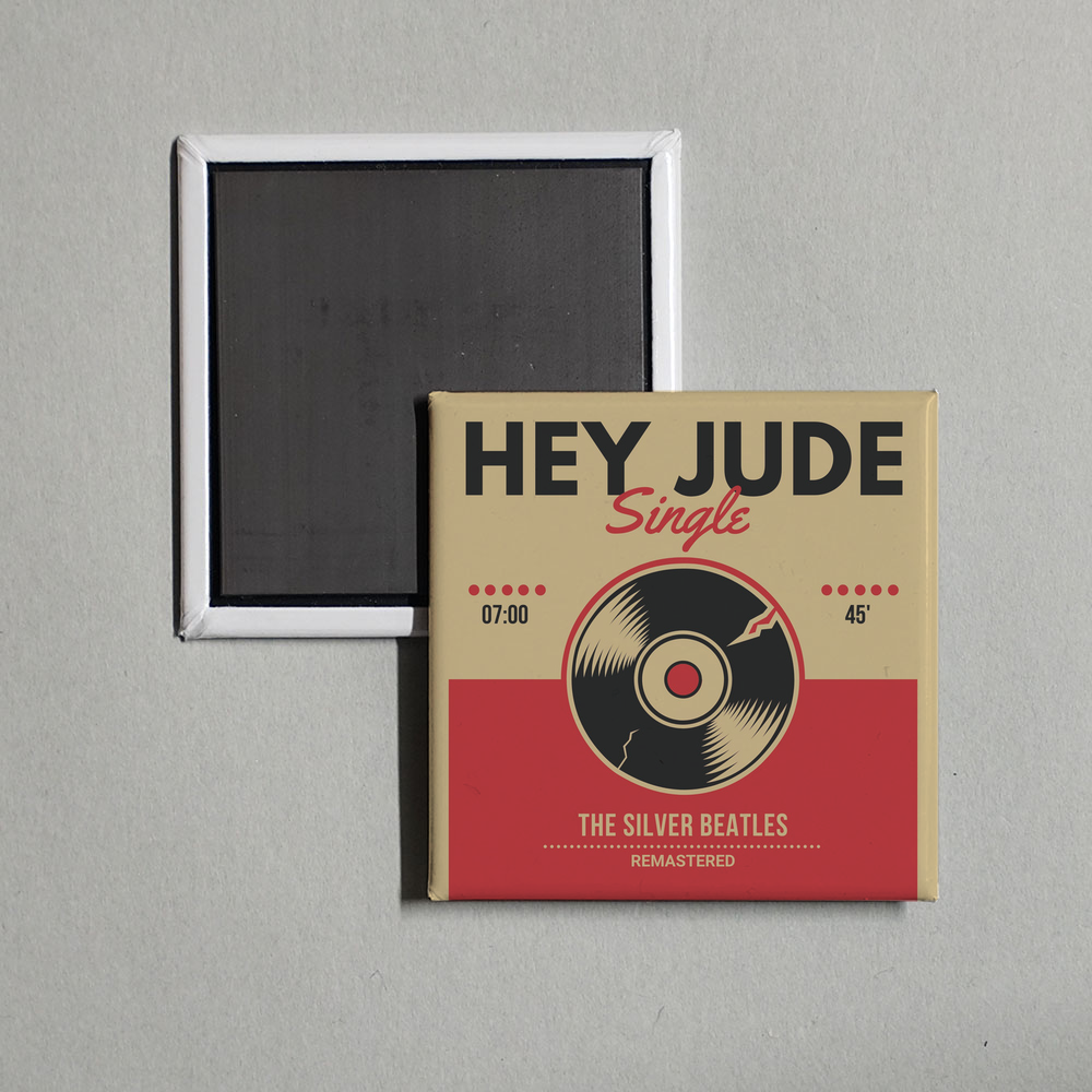 The Silver Beatles - Hey Jude (Remastered) Album Cover Fridge Magnet