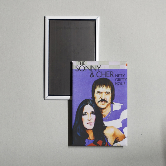 The Sonny & Cher Nitty Gritty Hour Mini Movie Fridge Magnet