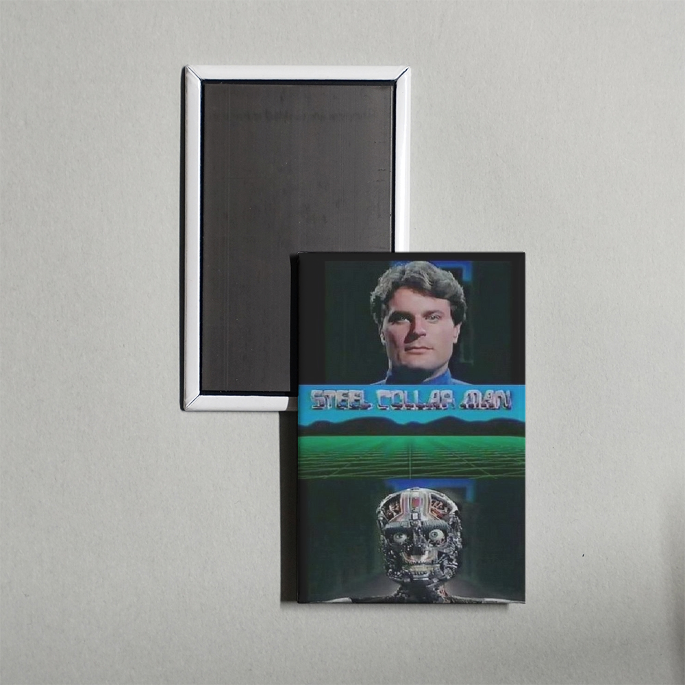 The Steel Collar Man Mini Movie Fridge Magnet