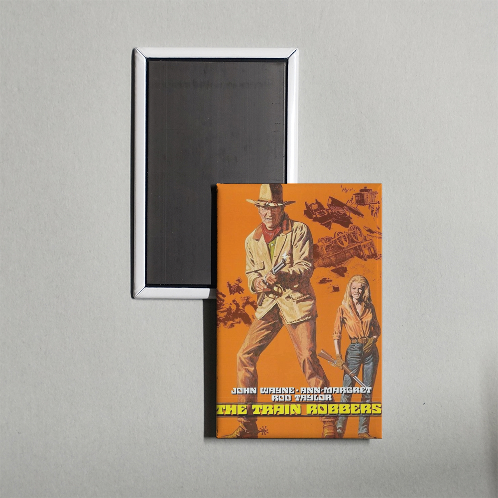 The Train Robbers Mini Movie Fridge Magnet