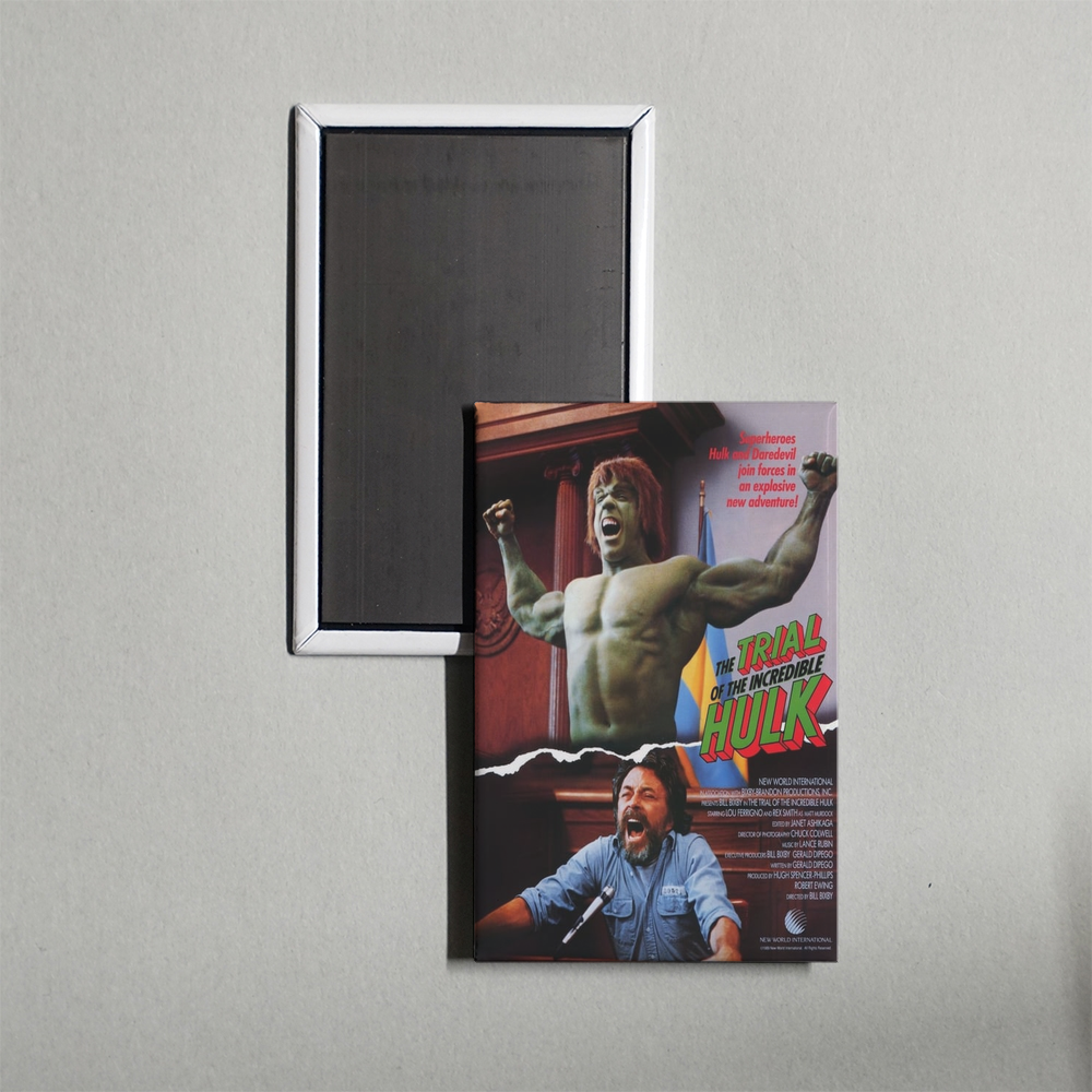 The Trial of the Incredible Hulk Mini Movie Fridge Magnet