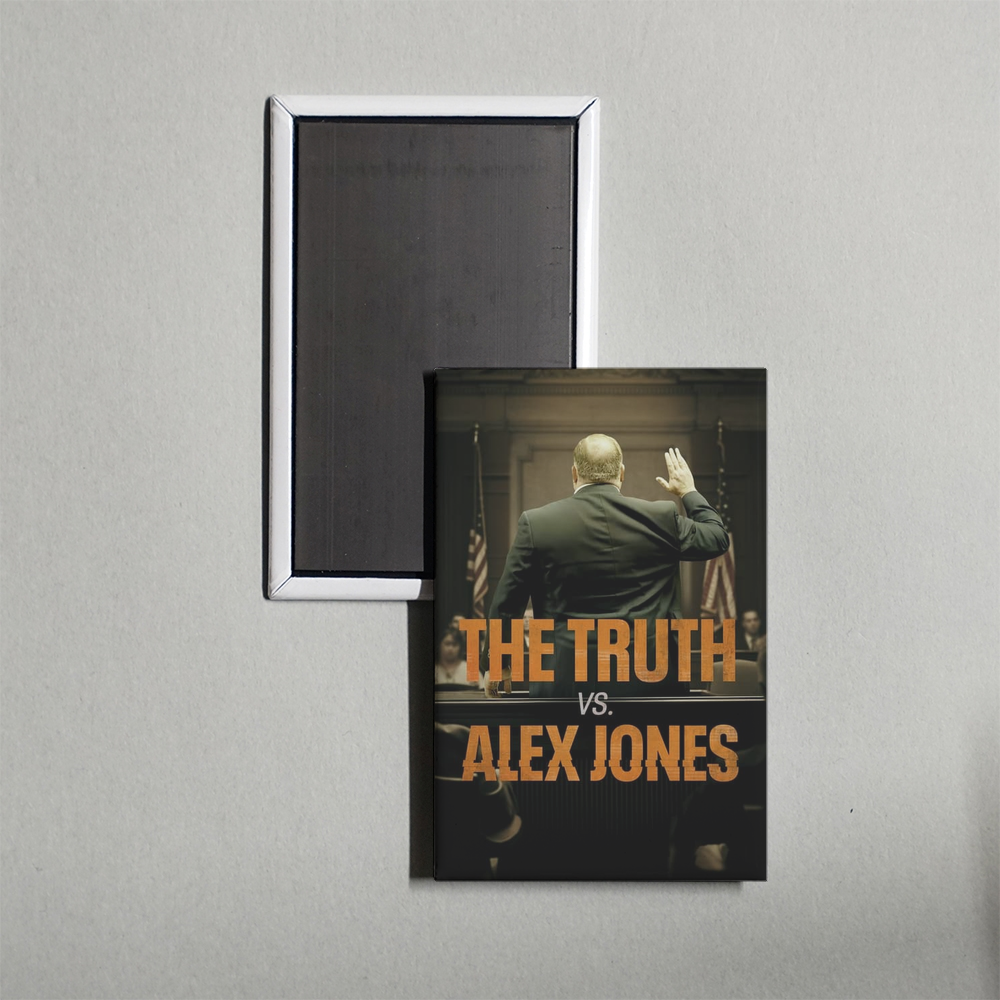 The Truth vs. Alex Jones Mini Movie Fridge Magnet