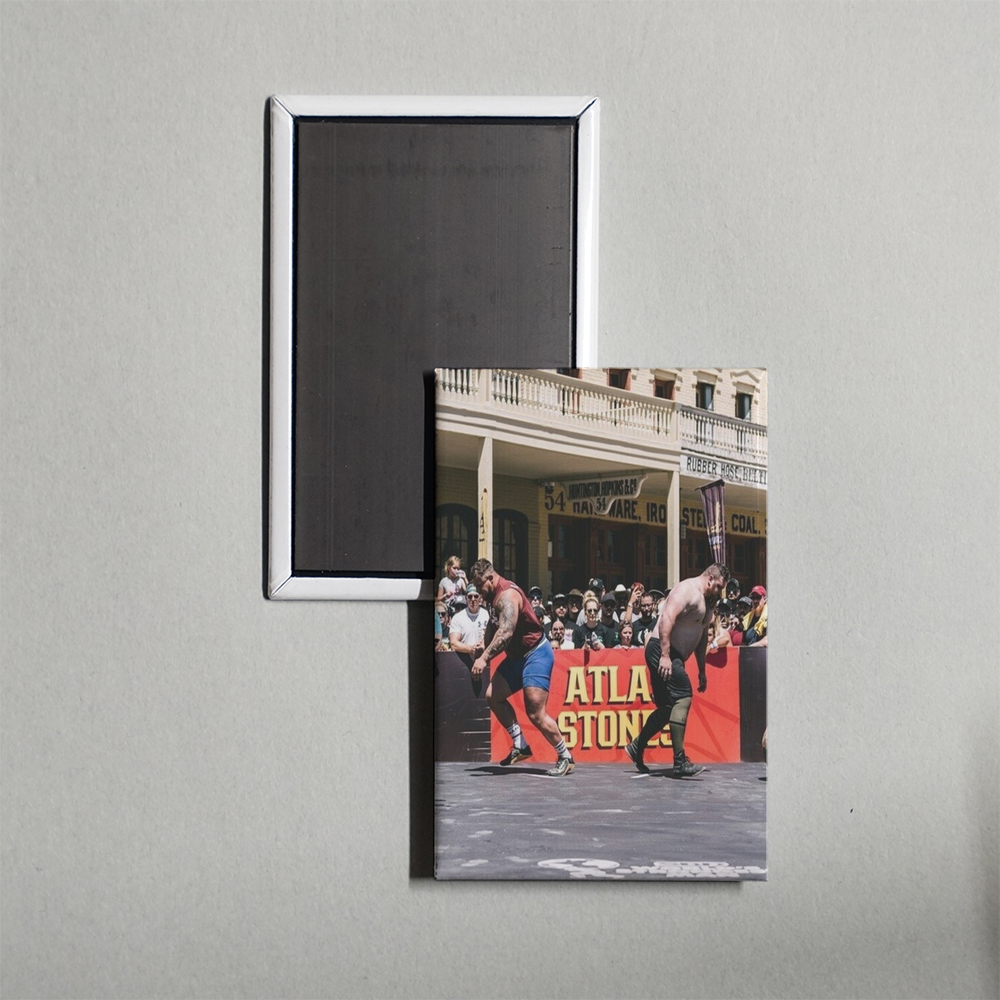 The World's Strongest Man TV Show Fridge Magnet