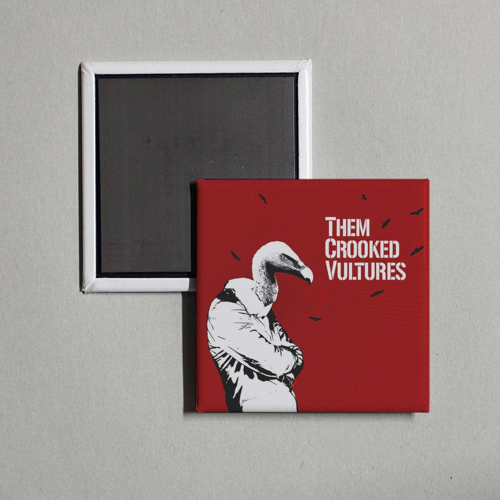 Them Crooked Vultures - Them Crooked Vultures Album Cover Fridge Magnet