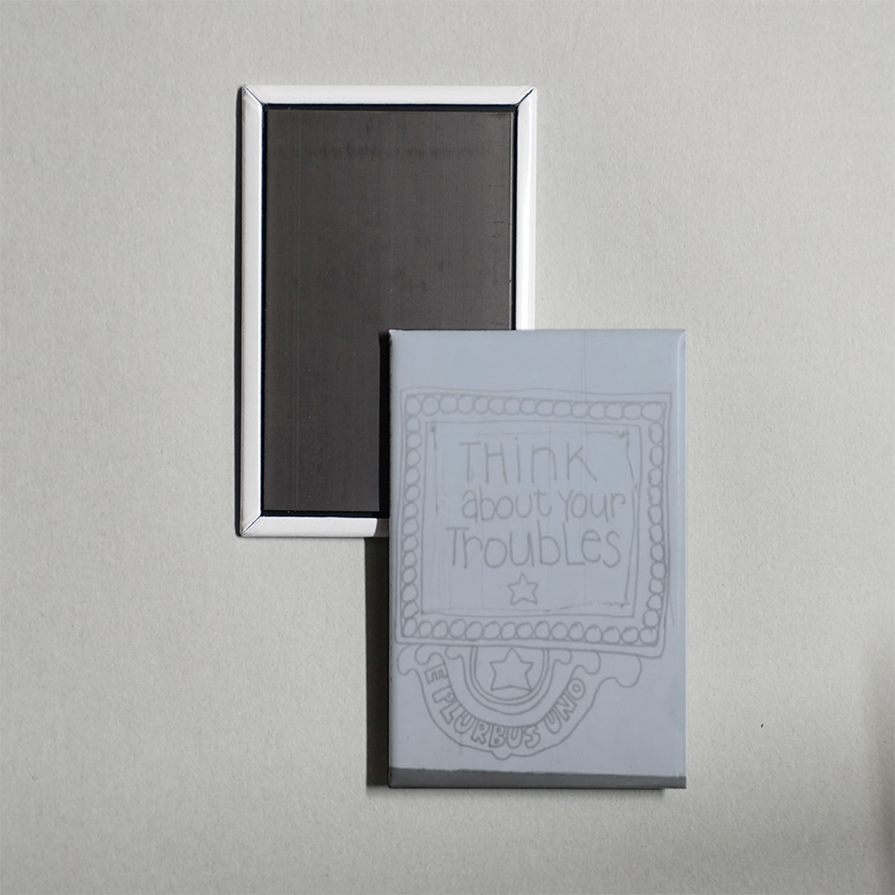 Think About Your Troubles Mini Movie Fridge Magnet