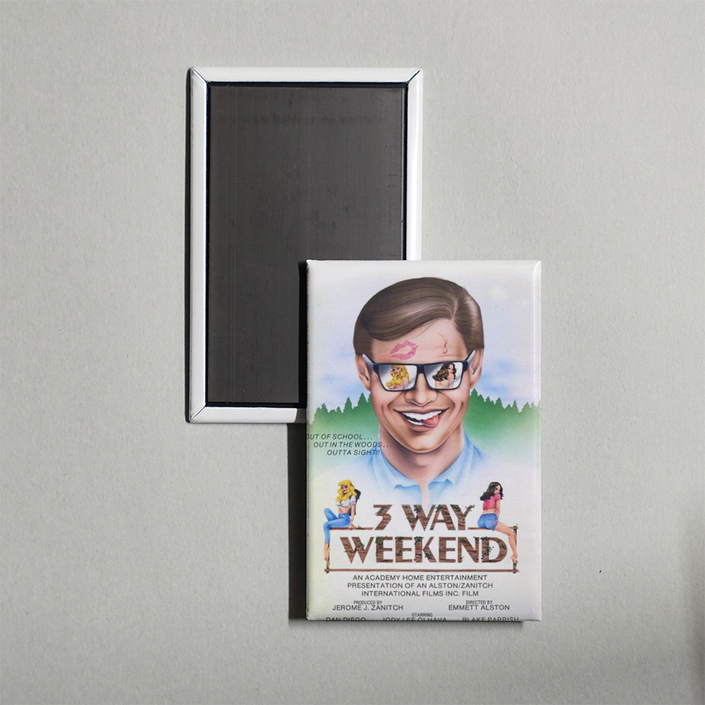Three-Way Weekend Mini Movie Fridge Magnet